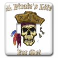 thumbnail image 1 of 3dRose, PIRATE SKULL WITH A Pirate s Life For Me, double toggle switch, 1 of 1