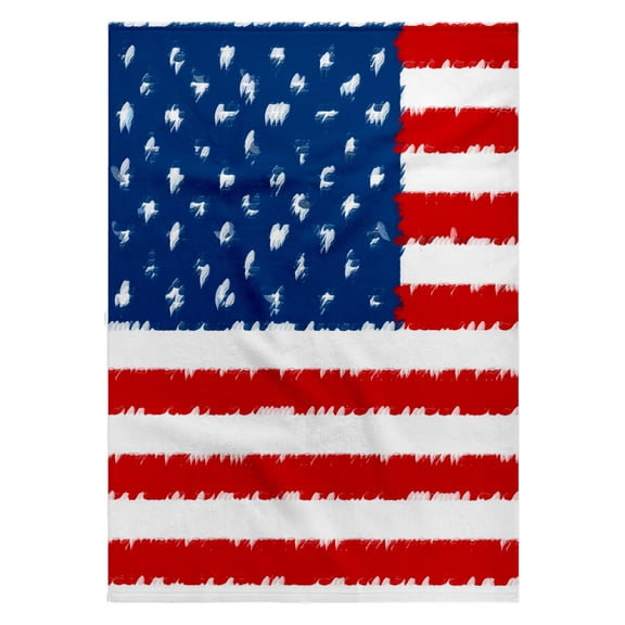 3dRose, Painted American Flag- Patriotic Art- USA, 22x30 Bath Hand Pool Towel