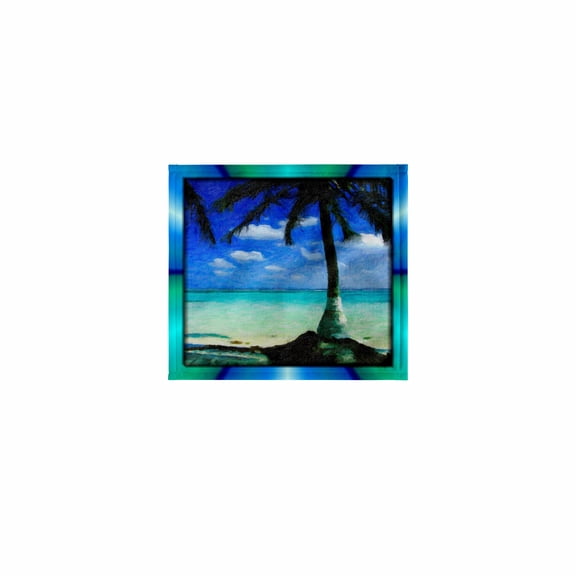 3dRose, Painted Palm Tree, 11x12 Wash Cloth for Face and Body