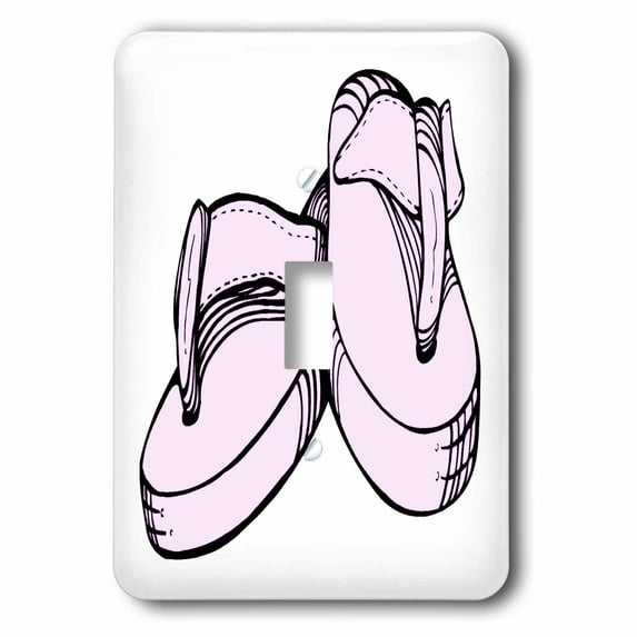 3dRose, Pair Of Pink Flip Flops, single toggle switch