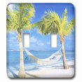 thumbnail image 1 of 3dRose, Palm Trees and Hammock With Ocean, double toggle switch, 1 of 1