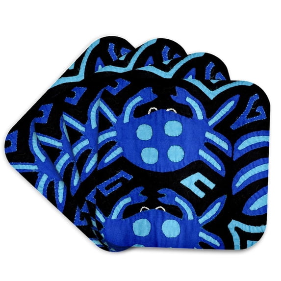 3dRose, Panama, Kuna Indian handmade textile mola - SA15 CMI0206 - Cindy Miller Hopkins, set of 4 Coasters - Soft
