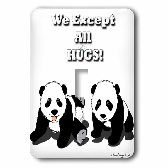 3dRose, Panda Hugs, single toggle switch