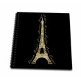 thumbnail image 1 of 3dRose, Paris Dream Bigger Inspirational Design Black and Gold, Drawing Book 8 x 8 inch, 1 of 2