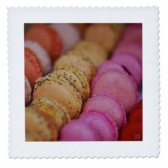 3dRose, Paris France, French cuise is famous for its pastry and fresh Mediterranean products, 10x10 inch quilt square