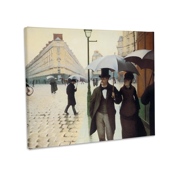 3dRose, Paris, the Place de lEurope on a Rainy Day by Gustave Caillebotte, Museum Grade Canvas Wrap 20x16