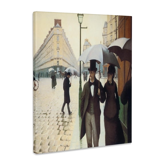 3dRose, Paris, the Place de lEurope on a Rainy Day by Gustave Caillebotte, Museum Grade Canvas Wrap 8x10