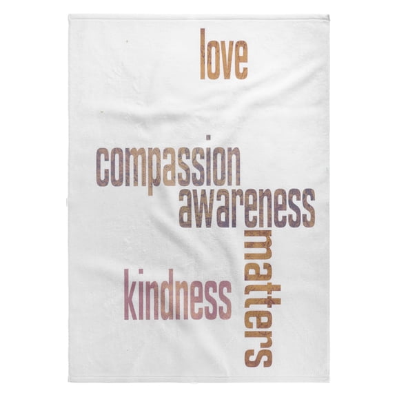 3dRose, Pastel Map Love and Kindness Matters- Inspirational Quotes, 22x30 Bath Hand Pool Towel