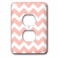thumbnail image 1 of 3dRose Pastel coral orange and white zig zag chevron pattern - Salmon pink, 2 Plug Outlet Cover, 1 of 1