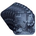 thumbnail image 1 of 3dRose, Patriotic Santa - Vintage Christmas  Cyan Tone, set of 8 Coasters - Soft, 1 of 7