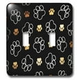 thumbnail image 1 of 3dRose, Paw Pattern, double toggle switch, 1 of 2