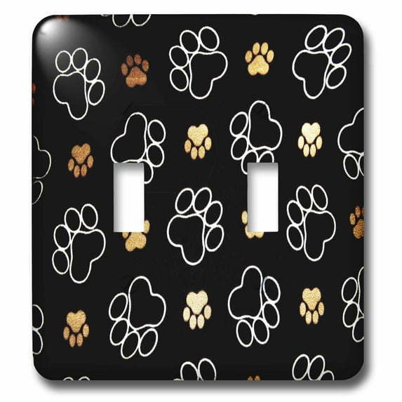 3dRose, Paw Pattern, double toggle switch