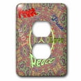 thumbnail image 1 of 3dRose, Peace F, 2 plug outlet cover, 1 of 1