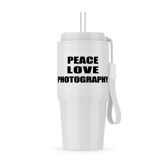Peace Love Photography - Things That Make Me Happy - Photographer Gift, 20oz Tumbler