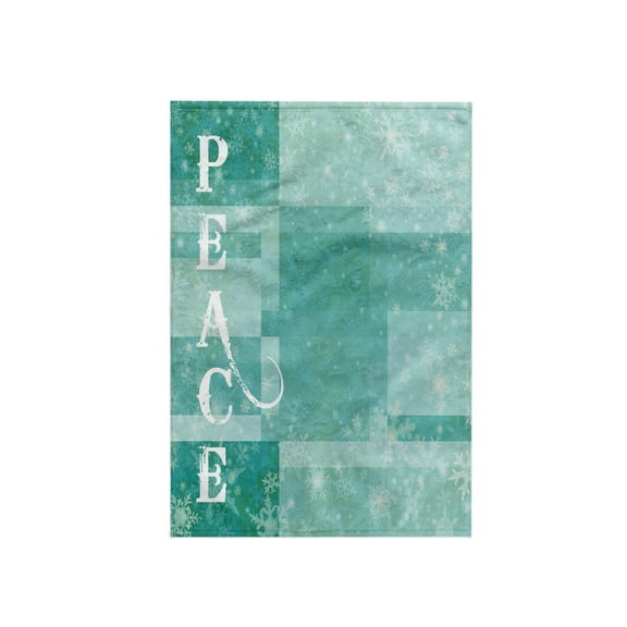 3dRose, Peace Teal Snowflakes- Winter Art- Christmas, 15x22 Hand Towel