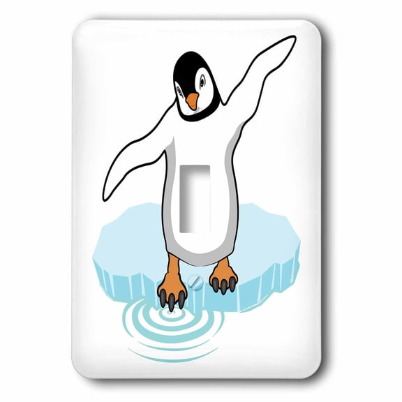 3dRose, Penguin Cartoon, single toggle switch