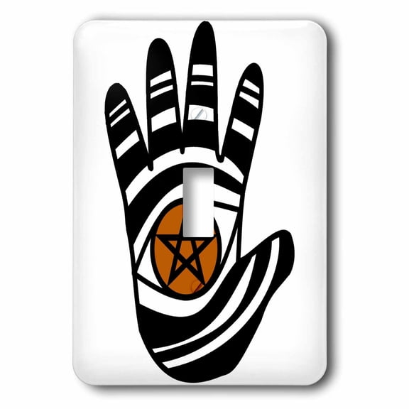 3dRose, Pentacle Hand Pagan Witchcraft Tribal Wicca Symbol, single toggle switch