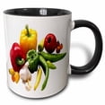 thumbnail image 1 of 3drose, Peppers and Garlic, 11oz Two-tone Black Mug, 1 of 6