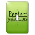 thumbnail image 1 of 3dRose, Perfect As You Are Lime Green, single toggle switch, 1 of 1