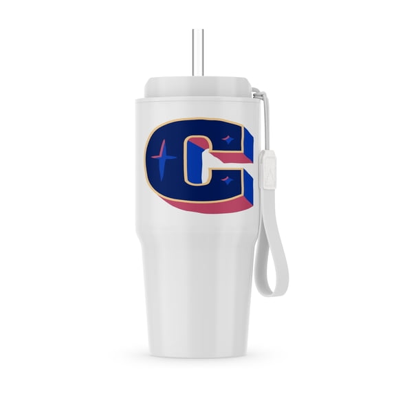 Personalized Initial Letter C 3D Blue, 20oz Tumbler