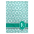 thumbnail image 1 of 3dRose, Personalized letter E aqua blue quatrefoil pattern Teal turquoise mint monogrammed personal initial, 22x30 Bath Hand Pool Towel, 1 of 1