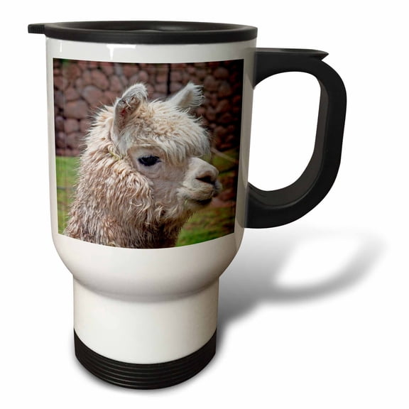 3dRose, Peru. Alpaca wildlife, Awana Kancha, Urubamba Valley - SA17 KWI0128 - Kymri Wilt, 14oz Stainless Steel Travel Mug