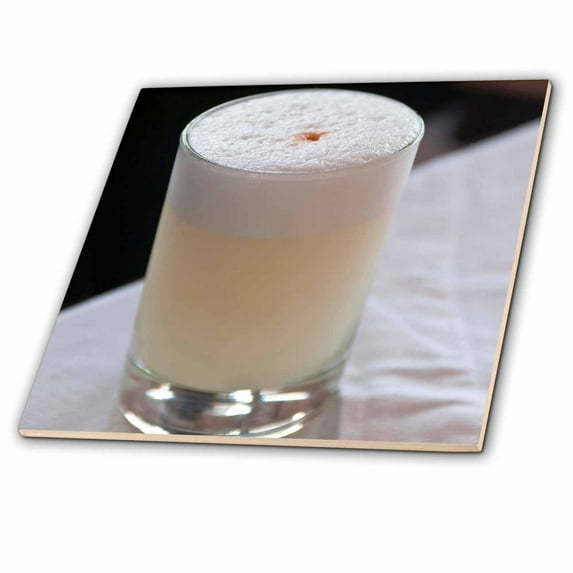 3dRose, Peru, Lima. Pisco cocktail - SA17 MDE0043 - Michael DeFreitas, 4 Inch Glass Tile
