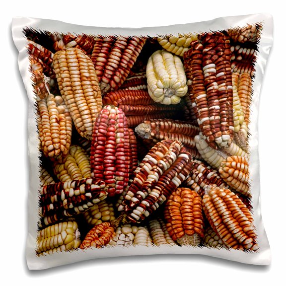 3drose, Peruvian Maize, Zea Mays, Varieties Dried in Open Air, Cusco, Peru., 16x16 inch Pillow Case