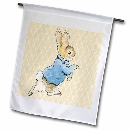 3dRose, Peter Rabbit Vintage Art- Animals, 18 x 27 inch Garden Flag