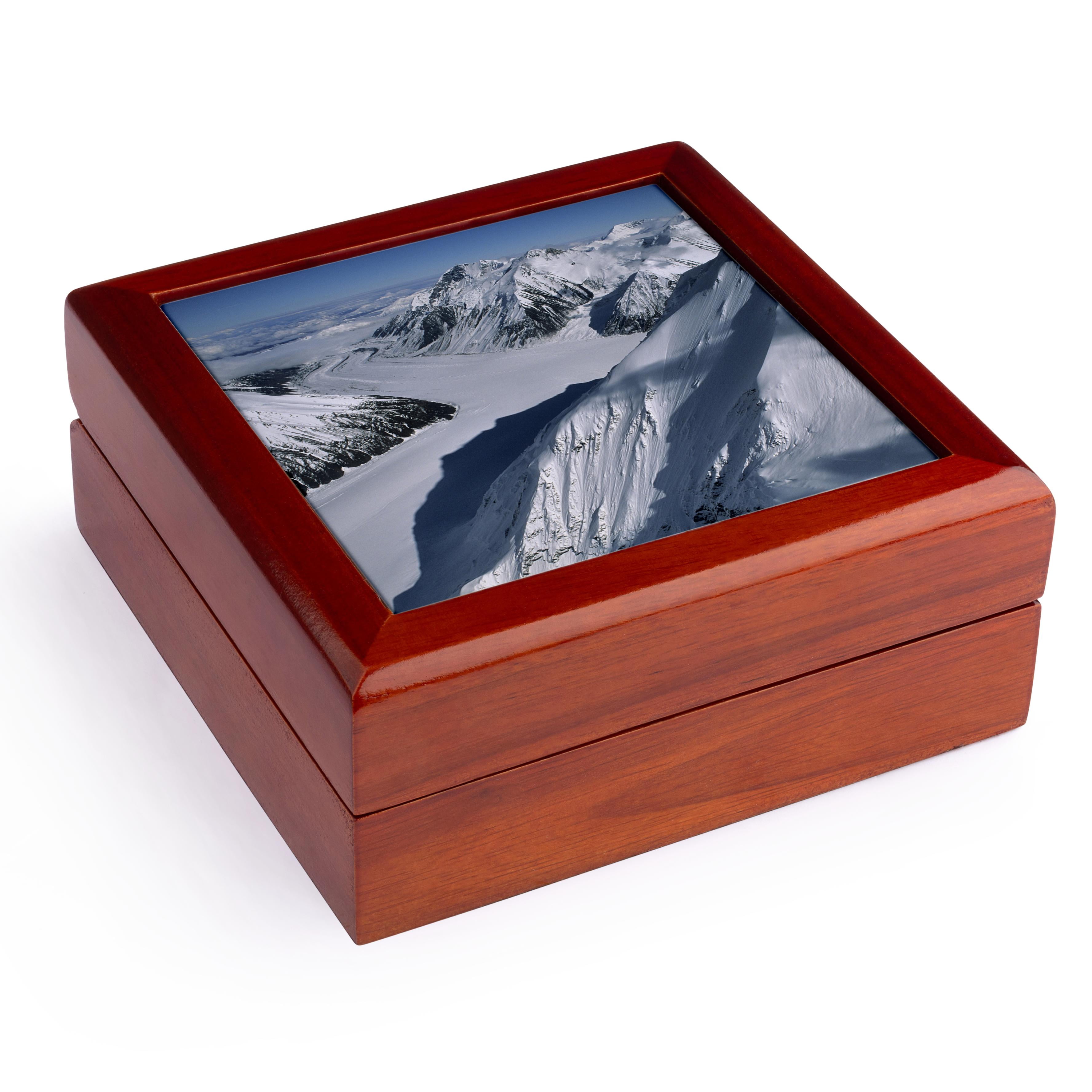 3dRose, Peters Glacier, Denali National Park. Alaska, USA - US02 GRE0025 - Gerry Reynolds, Jewelry Box 5.5x5.5 inch with 4 inch tile