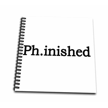 3dRose, Ph.inished. Black., Mini Notepad 4 x 4 inch