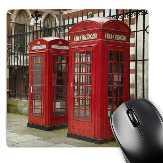 3dRose, Phone boxes, Royal Courts of Justice, London, England - EU33 DWA0003 - David Wall, MousePad