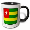 thumbnail image 1 of 3drose, Photo of Togo Flag Button, 11oz Two-tone Black Mug, 1 of 6