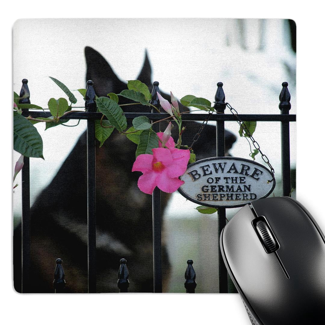 Beware Mouse 3dRose, Photograph of German Shepherd with Beware of the German ...