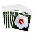 thumbnail image 1 of 3drose, Photograph of a White Rose of Sharon Flower Bloomed in Our Garden., 6 Greeting Cards with Envelopes, 1 of 7