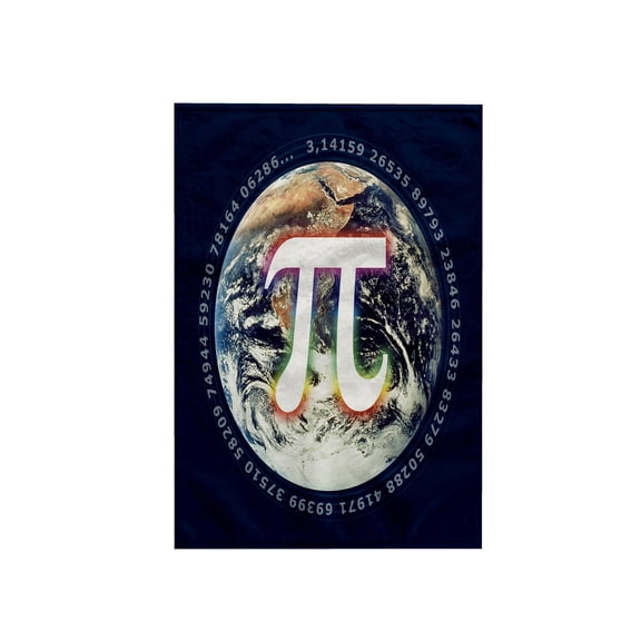 3dRose, Pi Number on Earth Symbol on dark blue background, 15x22 Hand Towel