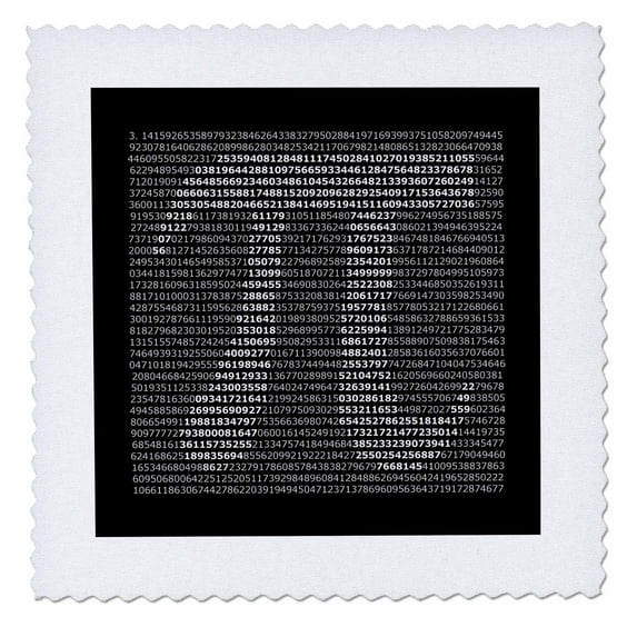 3dRose, Pi Written Out, 8x8 inch quilt square