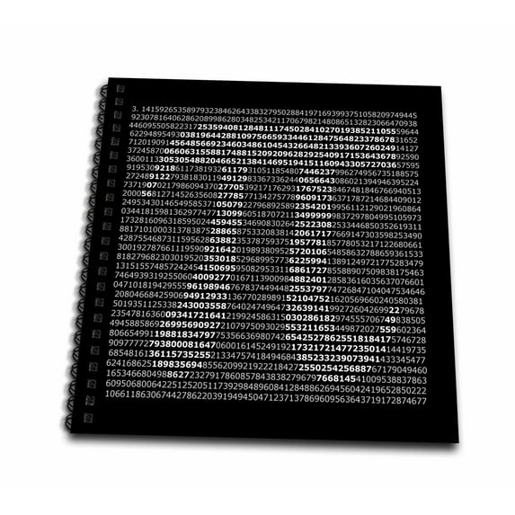 3dRose, Pi Written Out, Memory Book 12 x 12 inch
