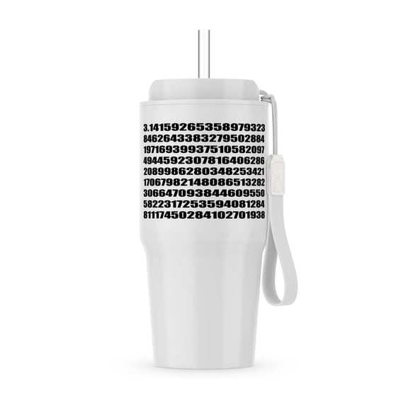 Pi Math Number Mathematical Black And White Mathematic Numeric Figures, 20oz Tumbler