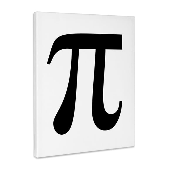 3dRose, Pi symbol math sign. Mathematical black and white mathematics number, Museum Grade Canvas Wrap 11x14