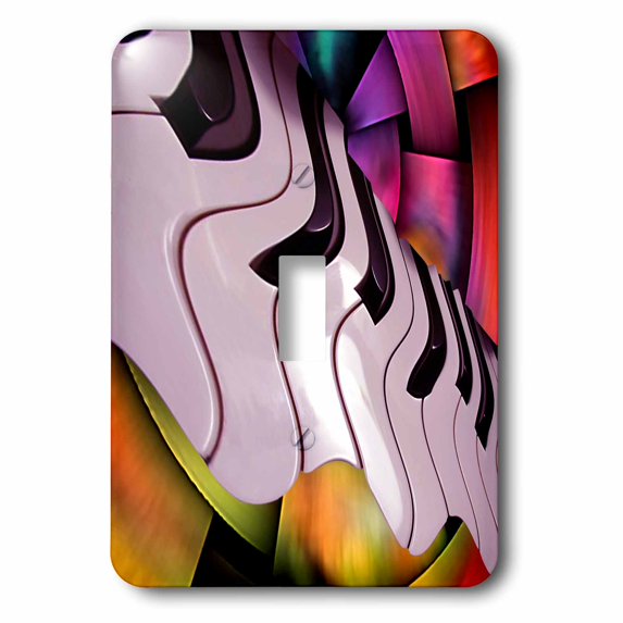 3dRose, Piano Abstract, single toggle switch