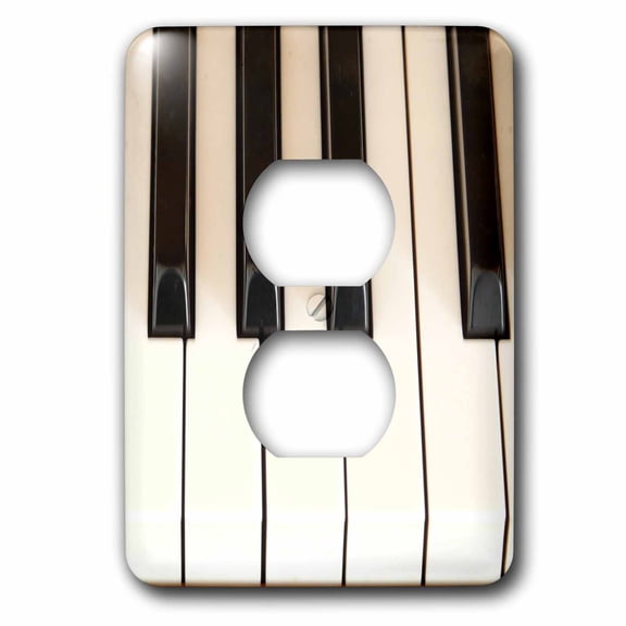 3dRose, Piano Keys- Instruments- Photography, 2 plug outlet cover