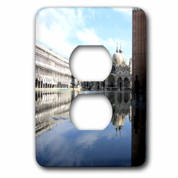 3dRose, Piazza San Marco Venezia Italy, 2 plug outlet cover