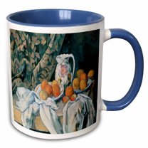 3drose, Picture of Famous Cezanne Still Life Painting, 15oz Two-tone Blue Mug