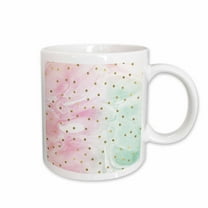 3drose, Picturing Girly Mint Pink Gold Confetti, 11oz Mug