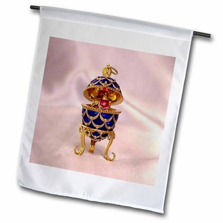 3dRose, Picturing Pinecone Faberge® Egg, 12 x 18 inch Garden Flag