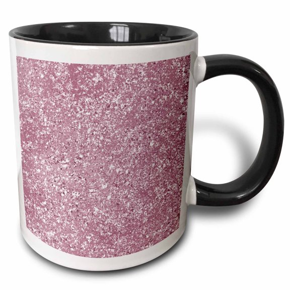 3drose, Picturing Pink Image of Glitter Sparkle, 11oz Two-tone Black Mug