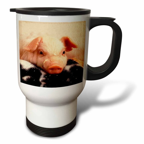 3drose, Piglets, 14oz Stainless Steel Travel Mug