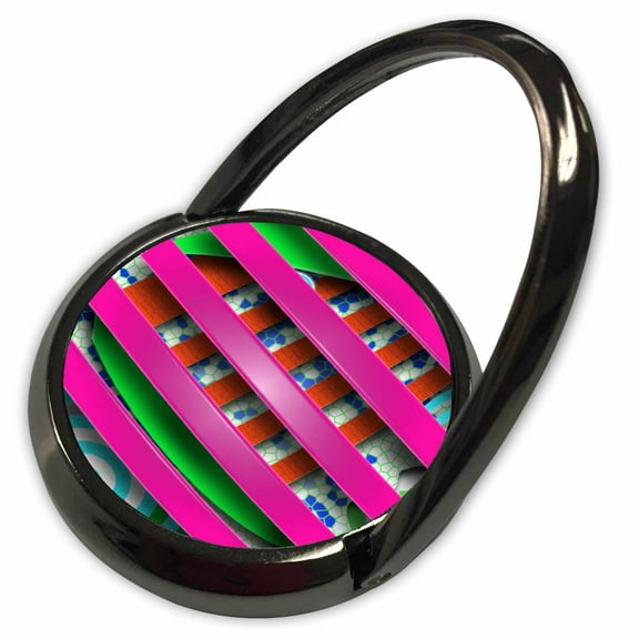 3dRose, Pink, Blue, Green and Purple With Plastic Stripes and Textures Layered to Form The Illusion of 3D, Phone Ring
