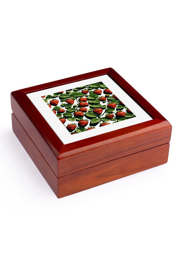 , Pink Colored Cosmos Daisy Like Flowers On Fantasy Background, Jewelry Box 5.5x5.5 inch with 4 inch tile